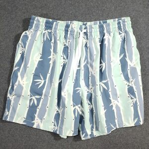 Chubbies Swim Trunks Mens 2XL Green Blue Shorts Lined 5.5" Inseam Zip Pocket XXL
